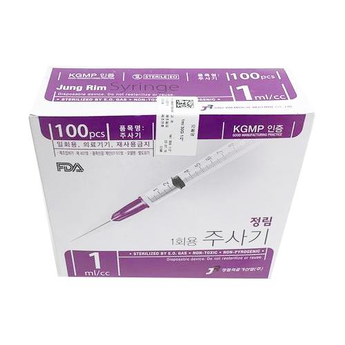 [정림]1회용주사기 (1ml 27G 1/2)